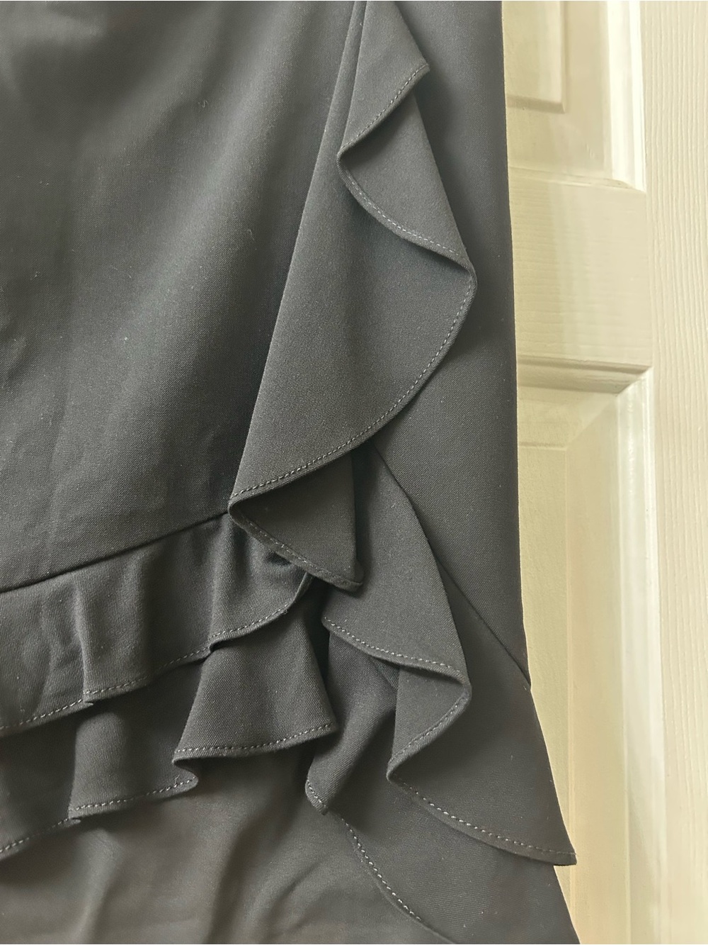 WHBM Black Ruffled Wrap Like Skirt - Women - Picture 3 of 7